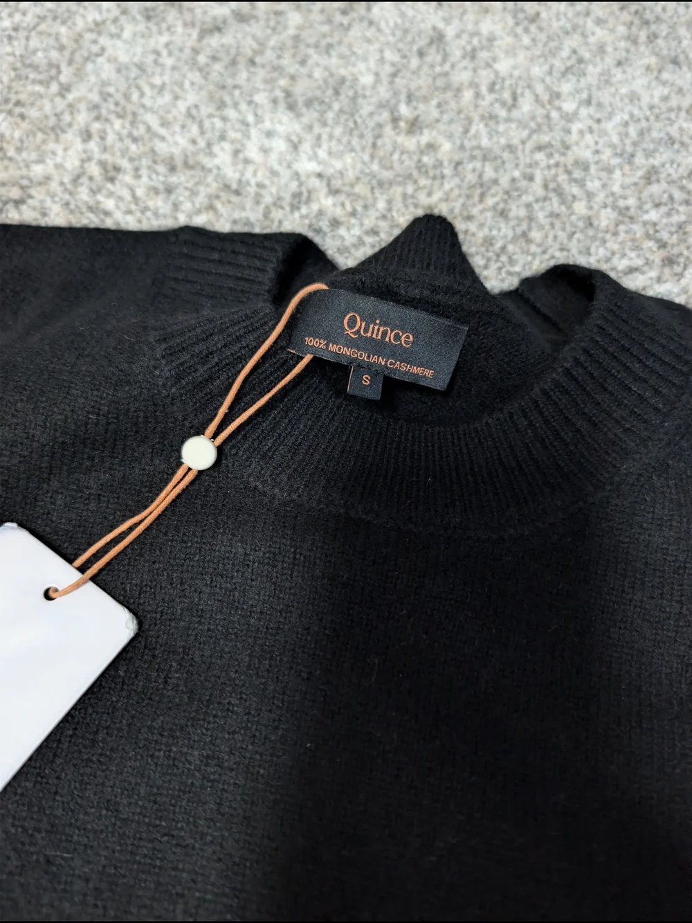 Quince 100% Mongolian Cashmere Short Sleeve Dress NWT Size Small Black